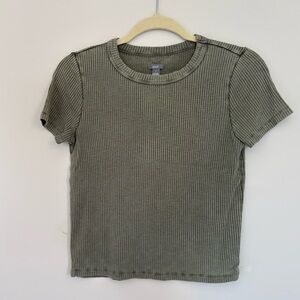 AERIE green baby tee